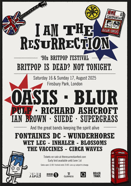 Britpop Festival — 08/25 Adobe InDesign + Adobe Photoshop